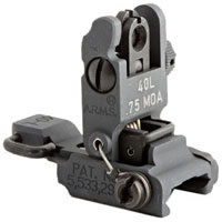 LOW PROFILE FLIP UP REAR SIGHT W/ SAME PLANE APERTURE